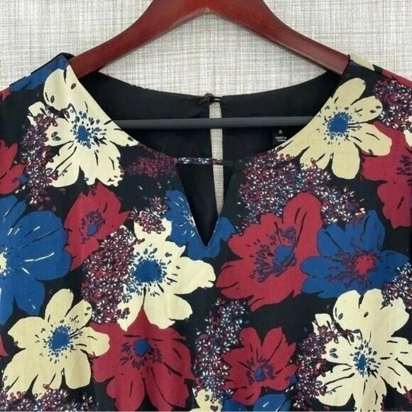 41 Hawthorn Floral print Ruffle sleeve elastic waist lined dress Women's M 0565 - Picture 2 of 12